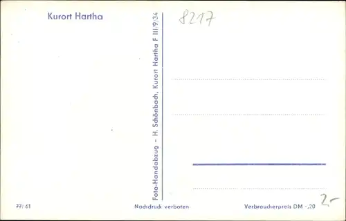 Ak Hartha Hintergersdorf Tharandt im Erzgebirge, Panorama