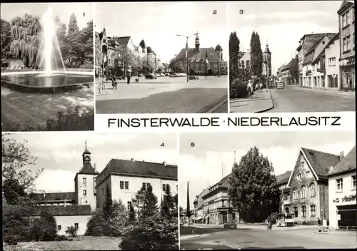 Ak Finsterwalde in der Niederlausitz, VVN-Denkmal, Am Markt, Thälmannstraße, Postamt, Schloss