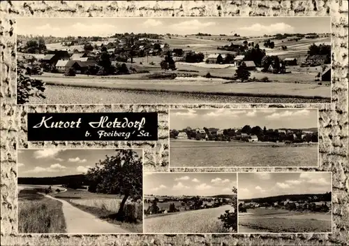 Ak Hetzdorf Halsbrücke in Sachsen, Panorama, Teilansichten