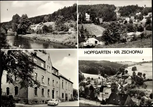 Ak Hopfgarten Zschopau im Erzgebirge Sachsen, Gasthof Hopfgarten, Teilansichten
