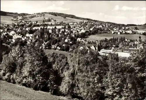 Ak Lauter Bernsbach im Erzgebirge Sachsen, Blick vom Gehringsberg zur Stadt, Kirchberg