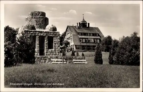 Ak Eibenstock im Erzgebirge Sachsen, Ehrenmal und Bühlhaus
