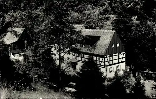 Ak Kleinhennersdorf Gohrisch in der Sächsischen Schweiz, Ferienheim Liethenmühle im Wald