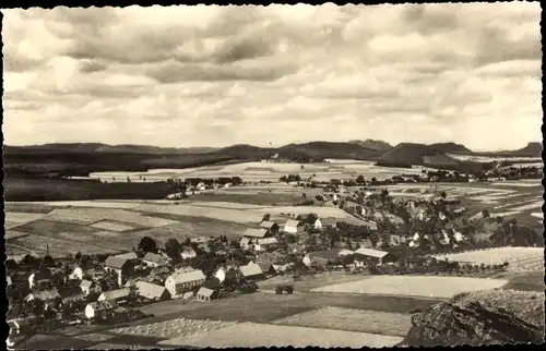 Ak Reinhardtsdorf Schöna Sächsische Schweiz, Blick von der Kaiserkrone auf das Umland