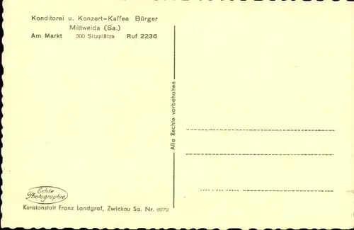 Ak Mittweida in Sachsen, Markt, Busse, Geschäfte, Turm