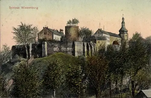 Ak Wiesenburg Wildenfels in Sachsen, Schloss Wiesenburg