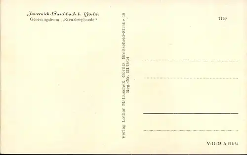 Ak Jauernick Buschbach Markersdorf Oberlausitz, Genesungsheim Kreuzbergbaude