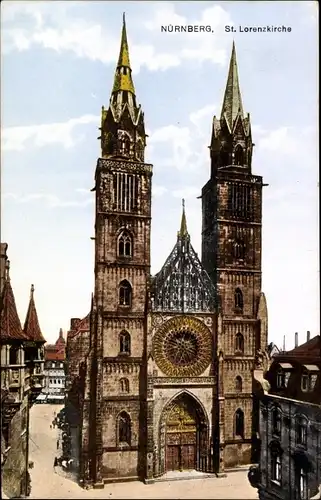 Ak Nürnberg in Mittelfranken, St. Lorenzkirche