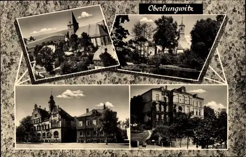 Ak Oberlungwitz in Sachsen, Kirche, Teilansichten, Gebäude