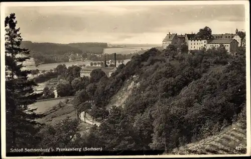 Ak Frankenberg an der Zschopau, Schloss Sachsenburg mit Umgebung