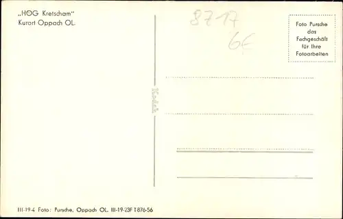 Ak Oppach in der Oberlausitz, HOG Kretscham