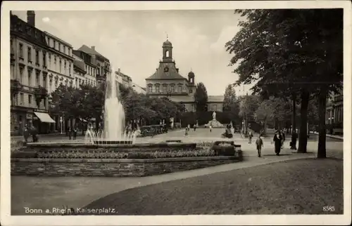 Ak Bonn am Rhein, Kaiserplatz, Springbrunnen