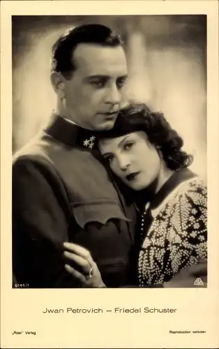 Ak Schauspieler Ivan Petrovich und Friedel Schuster, Portrait, Ross Verlag 6144 1