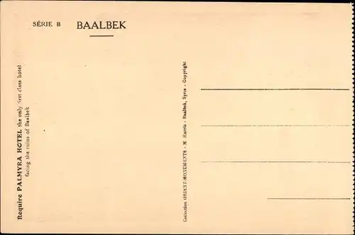 Ak Baalbek Libanon, La Colonne inclinee depuis 1559, Temple de Bacchus