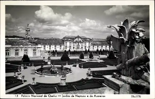 Ak Queluz Portugal, Palacio Nacional, Jardins de Neptuno e de Azereiros