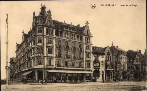 Ak Middelkerke Westflandern, Hotel de la Plage
