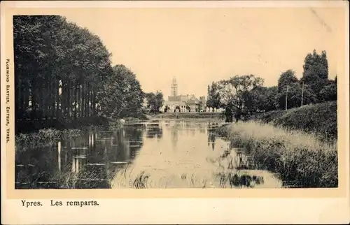 Ak Ypres Ypern Westflandern, Les remparts