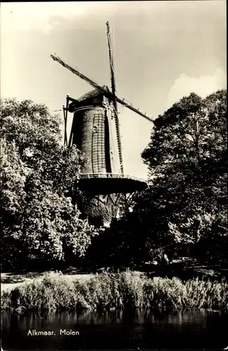 Ak Alkmaar Nordholland Niederlande, Molen