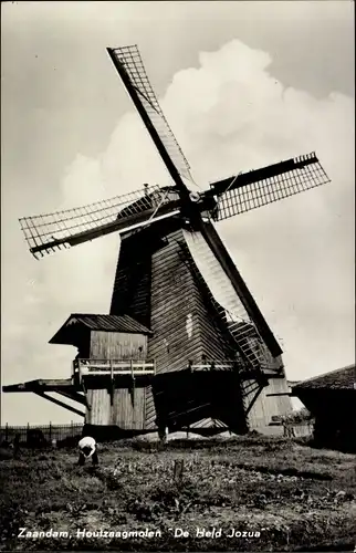 Ak Zaandam Zaanstad Nordholland, Houtzaagmolen De Held Jozua