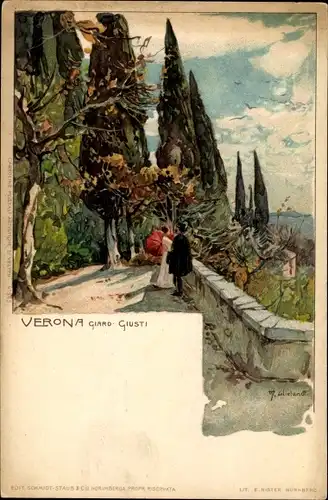 Künstler Ak Wielandt, Manuel, Verona Veneto, Giard. Giusti