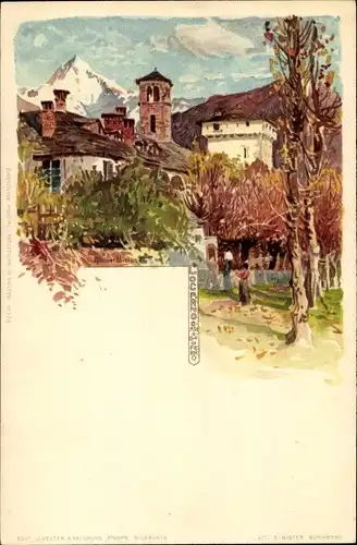 Künstler Litho Wielandt, Manuel, Locarno Kt. Tessin Schweiz, Castello di Ferro