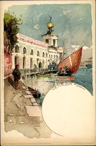 Künstler Litho Wielandt, Manuel, Venezia Venedig Veneto, La Docana