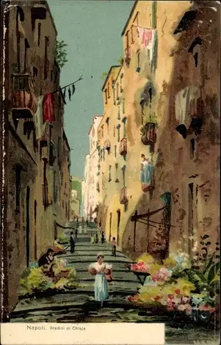 Künstler Ak Napoli Neapel Campania, Gradini di Chiaja