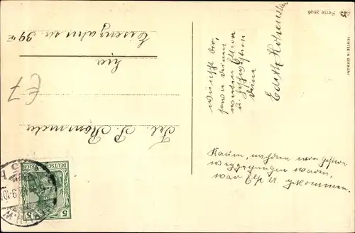 Präge Ak Glückwunsch Ostern, Hahn, Weidenkätzchen, Baum