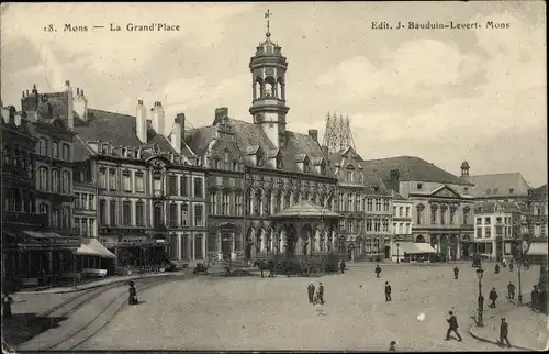 Ak Mons Wallonien Hennegau, La Grand Place
