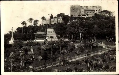 Ak Oran Algerien, Chateau Neuf et la promenade de l'Etang