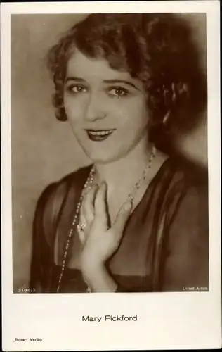Ak Schauspielerin Mary Pickford, Portrait, Ross Verlag 3100/3