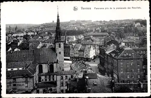 Ak Verviers Wallonien Lüttich, Panorama pris de la promenade des Recollets