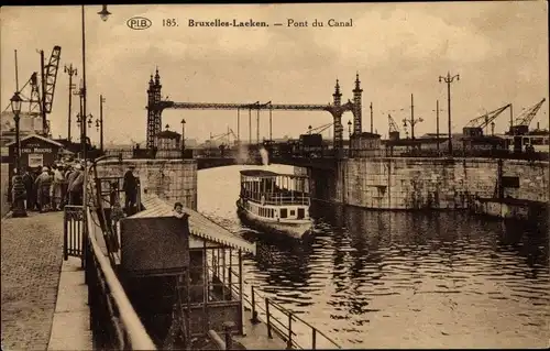 Ak Laeken Bruxelles Brüssel, Pont du Canal