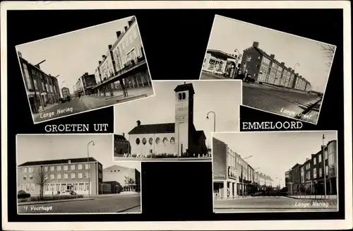 Ak Emmeloord Flevoland Niederlande, Ned. Herv. Kerk, Lange Nering, 't Voorhuys