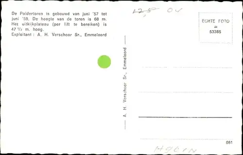 Ak Emmeloord Flevoland Niederlande, Ned. Herv. Kerk