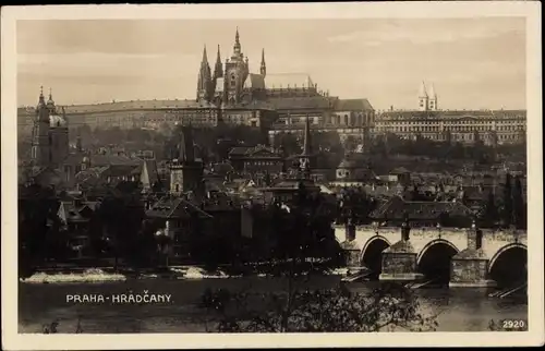 Ak Praha Prag Tschechien, Hradčany Hradschin, Panorama