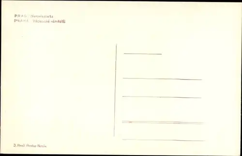 Ak Praha Prag Tschechien, Wenzelsplatz, Autos, Straßenbahn