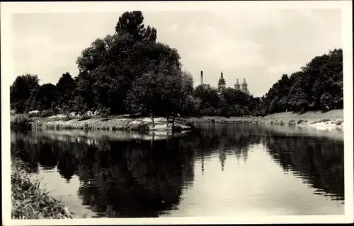 Ak Hradec Králové Königgrätz Stadt, Seeblick