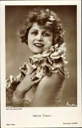 Ak Schauspielerin Xenia Desni, Portrait, Ross Verlag 3760/1