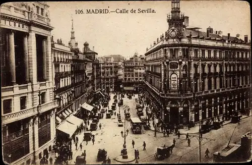 Ak Madrid Spanien, Calle de Sevilla
