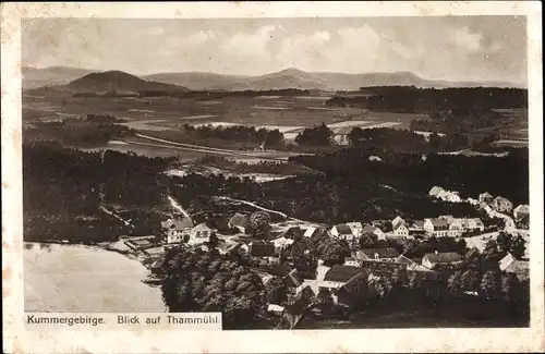 Ak Hirschberg am See Thammühl Reg. Reichenberg, Blick auf den Ort im Kummergebirge