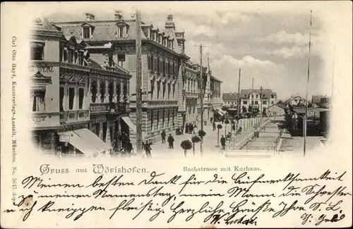 Ak Bad Wörishofen im Unterallgäu, Bachstraße mit Kurhaus