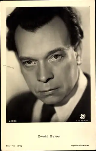 Ak Schauspieler Ewald Balser, Portrait