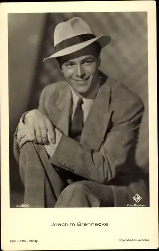 Ak Schauspieler Joachim Brennecke, Portrait, Film Foto Verlag A 3660/2