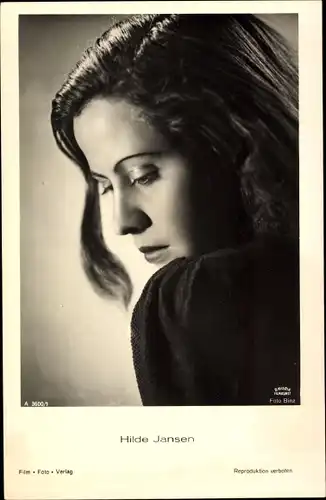 Ak Schauspielerin Hilde Jansen, Portrait