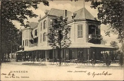 Ak Ginneken en Bavel Nordbrabant Niederlande, Hotel Duivelsbrug