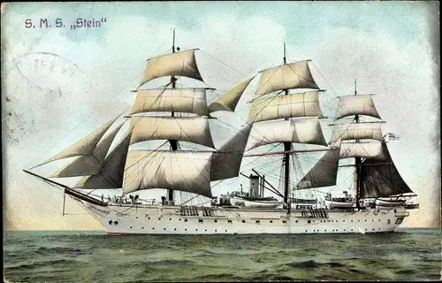 Ak Deutsches Kriegsschiff, SMS Stein, Gedeckte Korvette