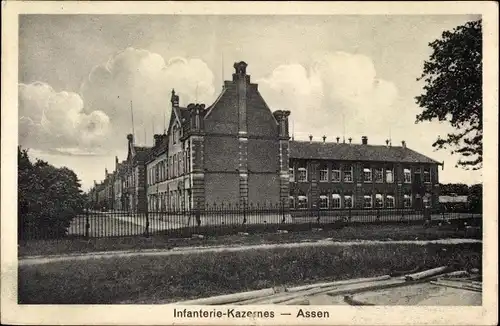 Ak Assen Drenthe Niederlande, Infanterie Kazernes