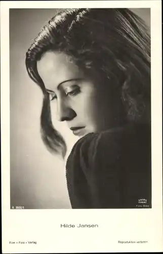Ak Schauspielerin Hilde Jansen, Portrait
