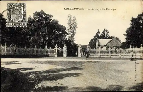 Ak Pamplemousses Mauritius, Entrée du Jardin Botanique